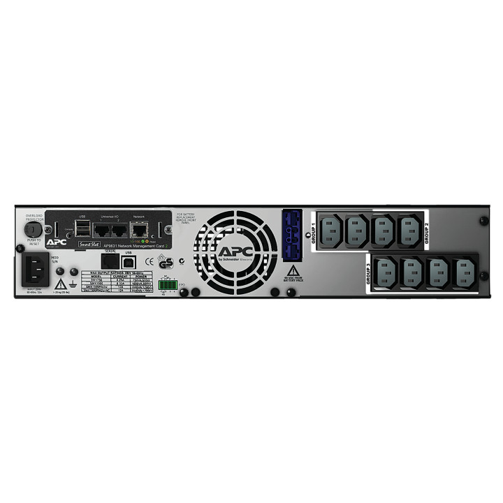 APC Smart-UPS X SMX1500RMI2UNC - 1500VA, 8x C13 sortie, USB, runtime extensible, NMC — vue 2