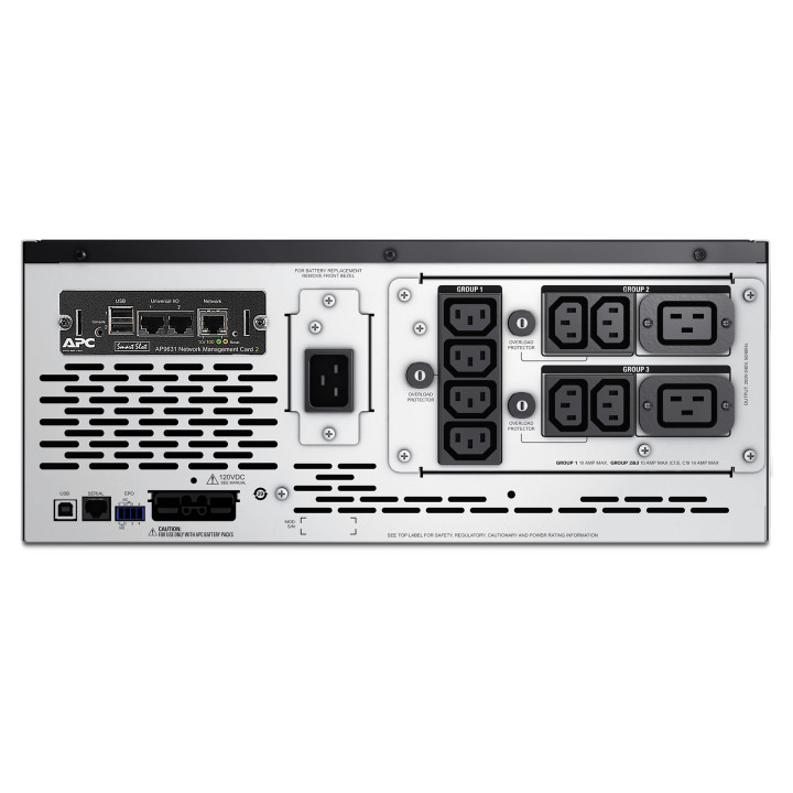 APC Smart-UPS X SMX3000HVNC - 3000VA, 8x C13 + 2x C19 sortie, USB, runtime extensible, profondeur limitée, NMC — vue 3