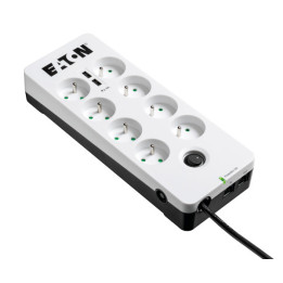 Eaton PB8TUF protection surtension Noir, Blanc 8 sortie(s) CA 220 - 250 V 1,5 m — vue 1