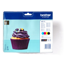 Brother LC123VALBP — Pack de 4 cartouches d'encre (noir, cyan, magenta, jaune)
