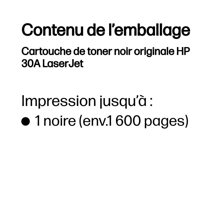 HP Cartouche de toner noir originale 30A LaserJet — vue 3