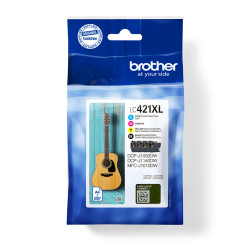 Brother LC421XLVAL — Pack de 4 cartouches d'encre XL (noir, cyan, magenta, jaune)