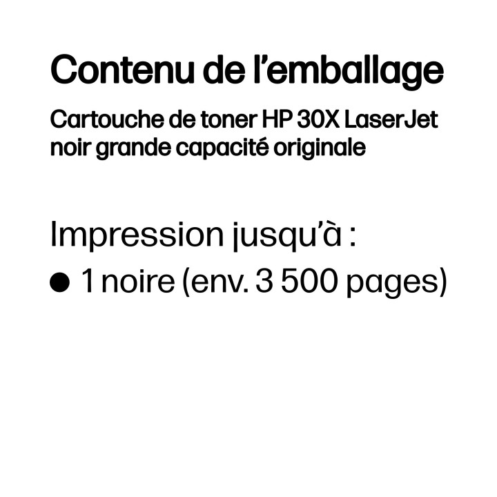 HP Cartouche de toner 30X LaserJet noir grande capacité originale — vue 2