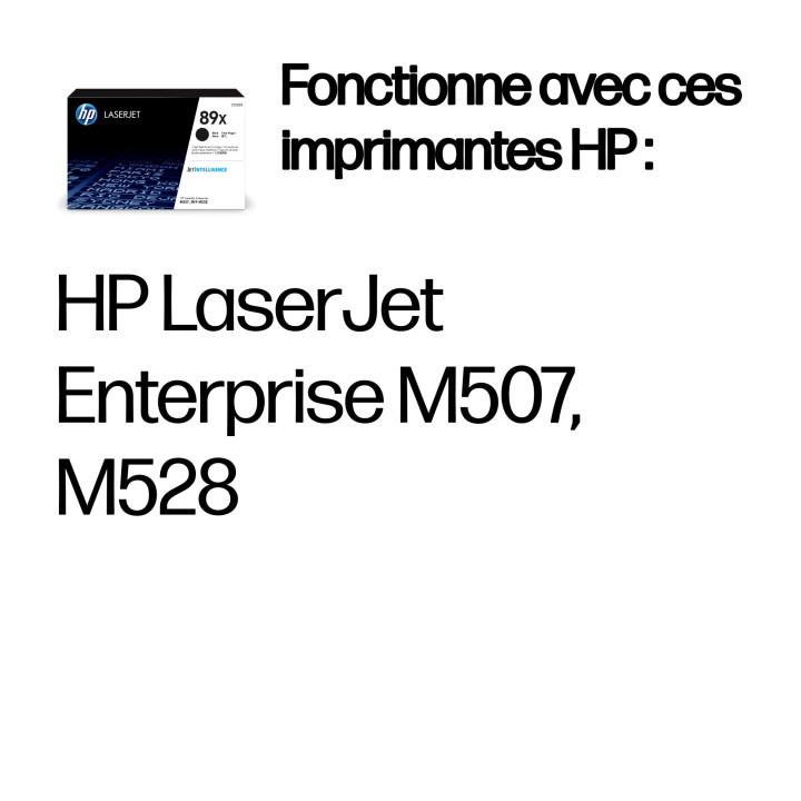 HP Toner noir LaserJet 89X authentique grande capacité — vue 1
