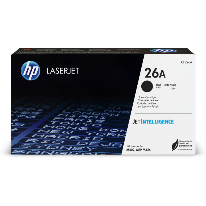 HP 26A toner LaserJet noir authentique — vue 1