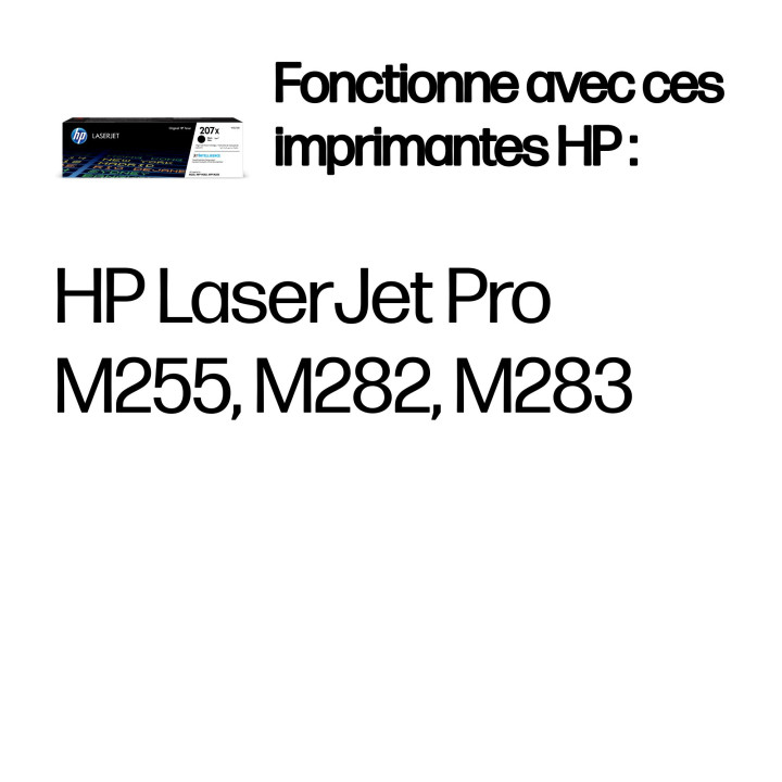 HP Toner noire LaserJet 207X authentique grande capacité — vue 2