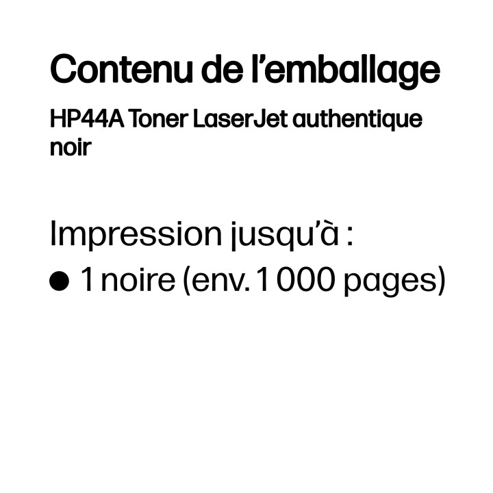 HP HP44A Toner LaserJet authentique noir — vue 2