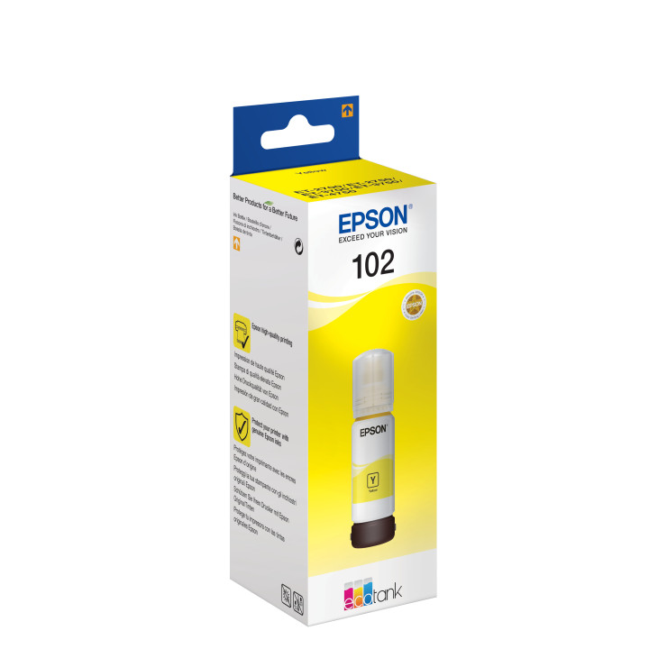 Epson 102 EcoTank Yellow ink bottle — vue 5