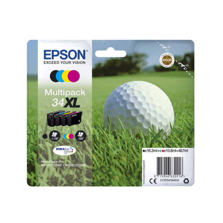 Epson Golf ball Encre noire DURABrite Ultra Balle de golf 34XL — vue 1