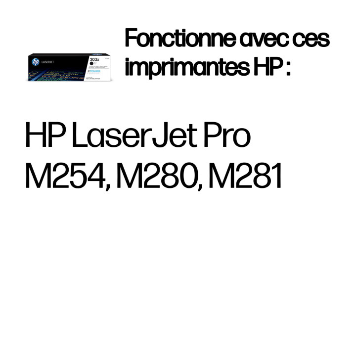 HP 203X cartouche de toner LaserJet noir grande capacité authentique — vue 2