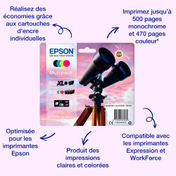 Epson Multipack 4-colours 502 Ink — Pack de 4 cartouches d'encre (noir, cyan, magenta, jaune)