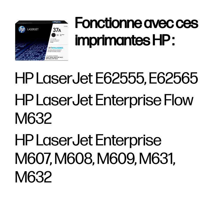 HP Cartouche de toner noir authentique 37A LaserJet — vue 2