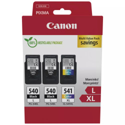 Canon 5224B017 — Pack de 3 cartouches d'encre (2 noires + 1 trois couleurs)