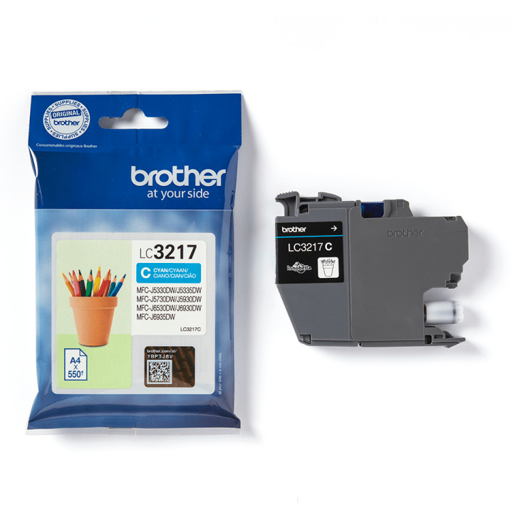Brother LC3217C - Cartouche d'encre originale – Cyan — vue 3