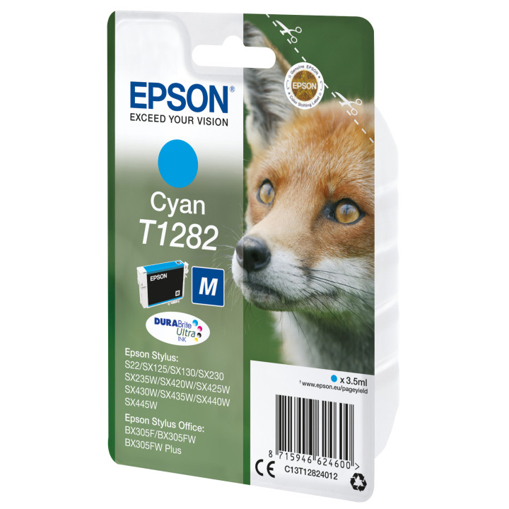 Epson Fox Encre cyan DURABrite Ultra Renard T1282 — vue 2