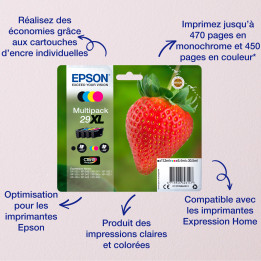 Epson Strawberry Singlepack Cyan 29XL Claria Home Ink — vue 1