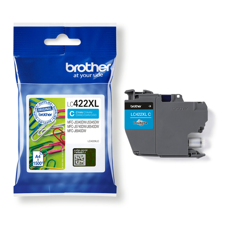 Brother LC422XLC Cartouche d'encre originale - Cyan — vue 3