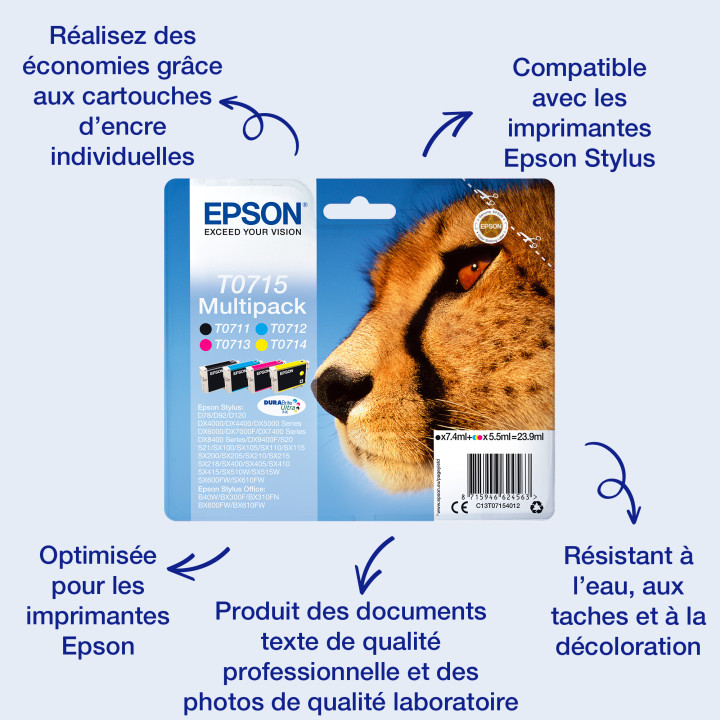 Epson Singlepack Magenta T0713 DURABrite Ultra Ink — vue 1