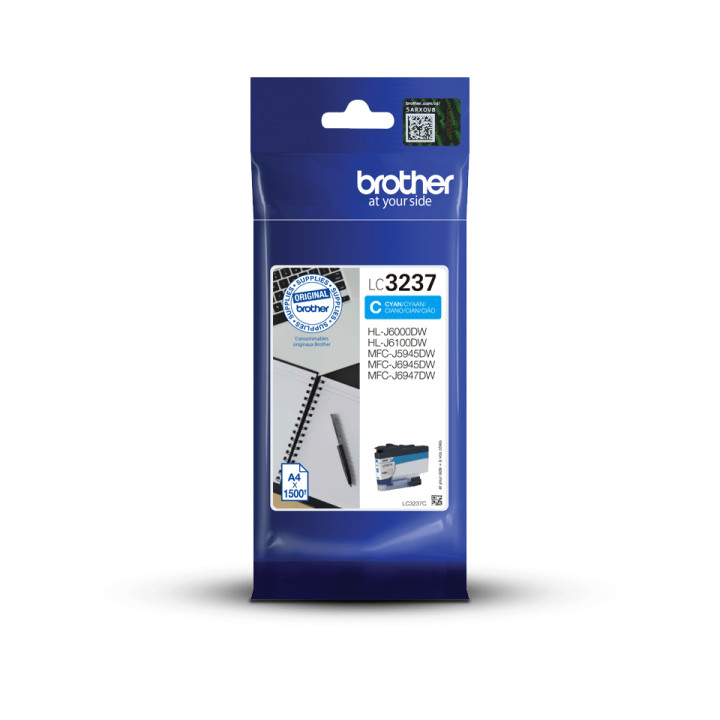 Brother LC3237C - Cartouche d'encre originale – Cyan — vue 1