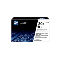 HP 80A toner LaserJet noir authentique — vue 1