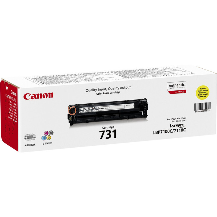 Canon 731 Cartouche de toner 1 pièce(s) Original Jaune — vue 2