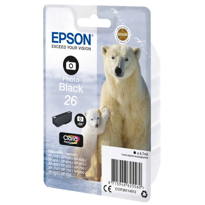 Epson Polar bear Encre noire photo Claria Premium Ours Polaire 26 — vue 1