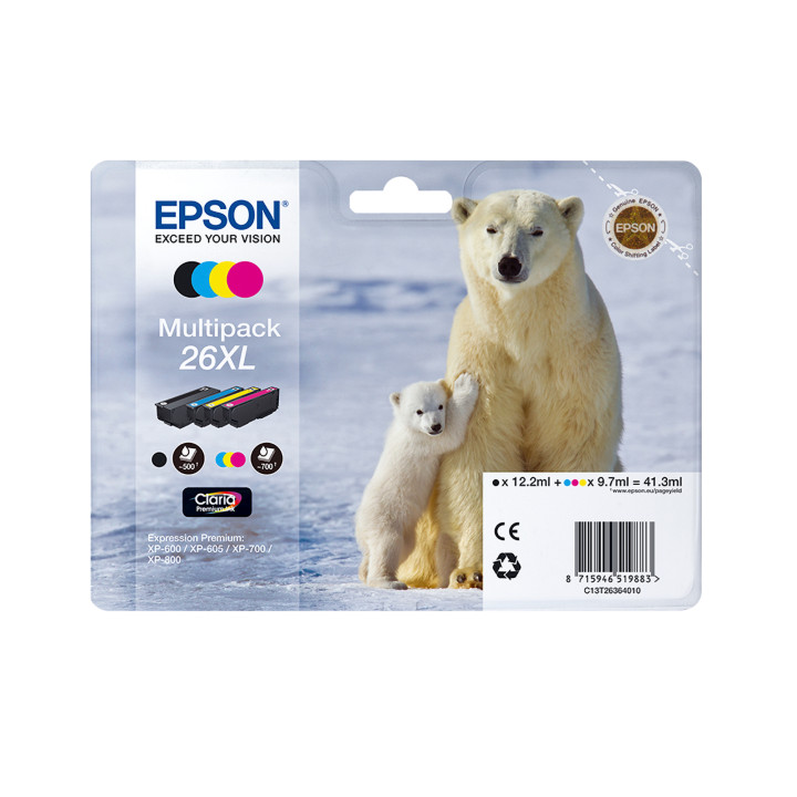 Epson Polar bear Encre noire photo Claria Premium Ours Polaire 26 — vue 2