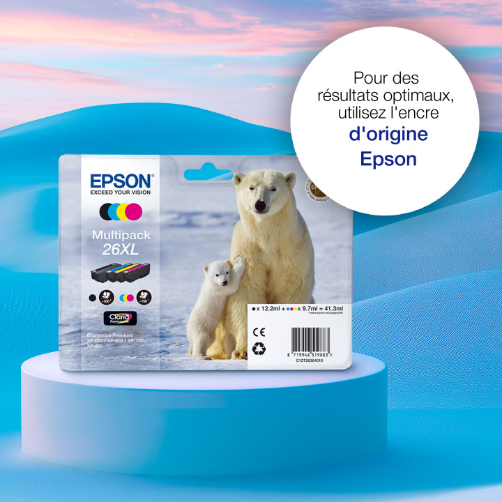 Epson Encre noire Claria Premium Ours Polaire 26XL — vue 4