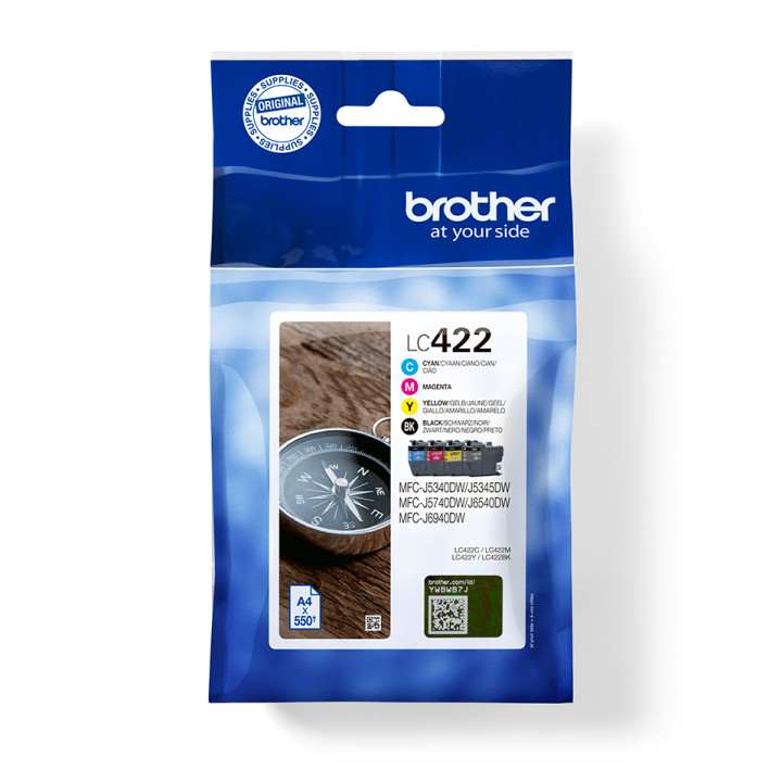 Brother LC422VAL - Pack de cartouches d'encre originales — vue 1