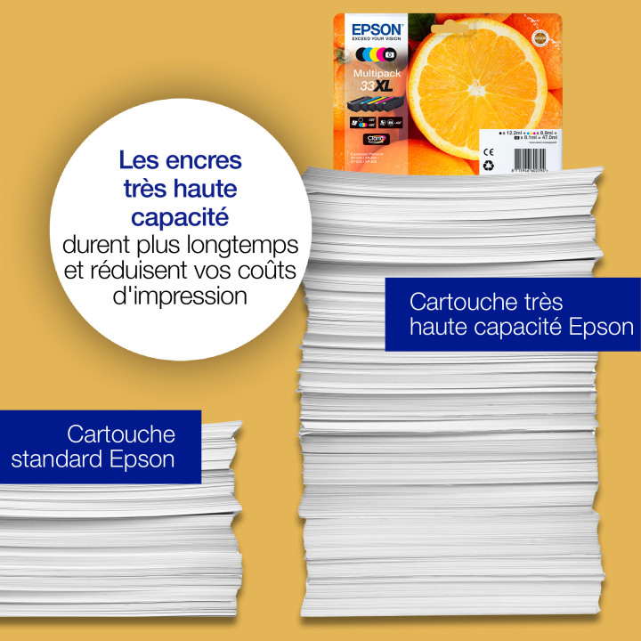 Epson Oranges Encre cyan Claria Premium 33XL — vue 4