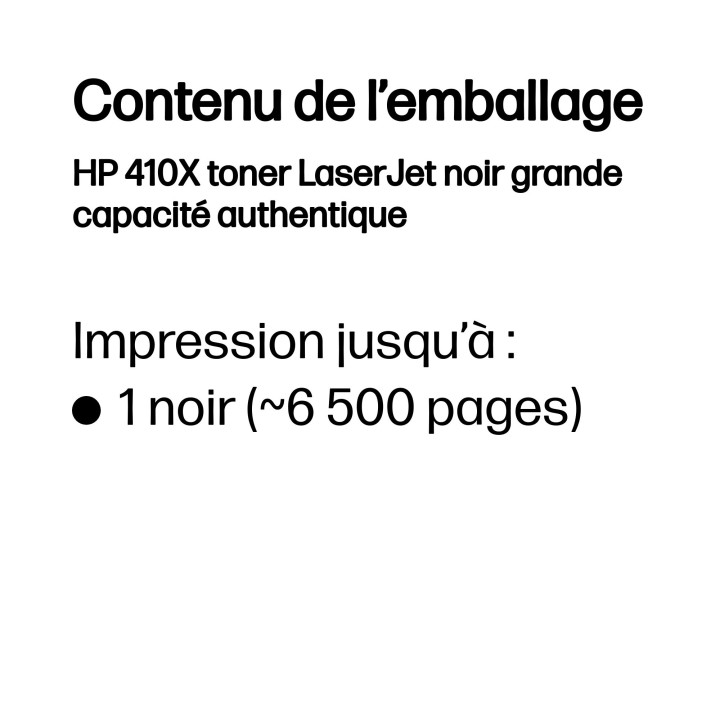 HP 410X toner LaserJet noir grande capacité authentique — vue 3