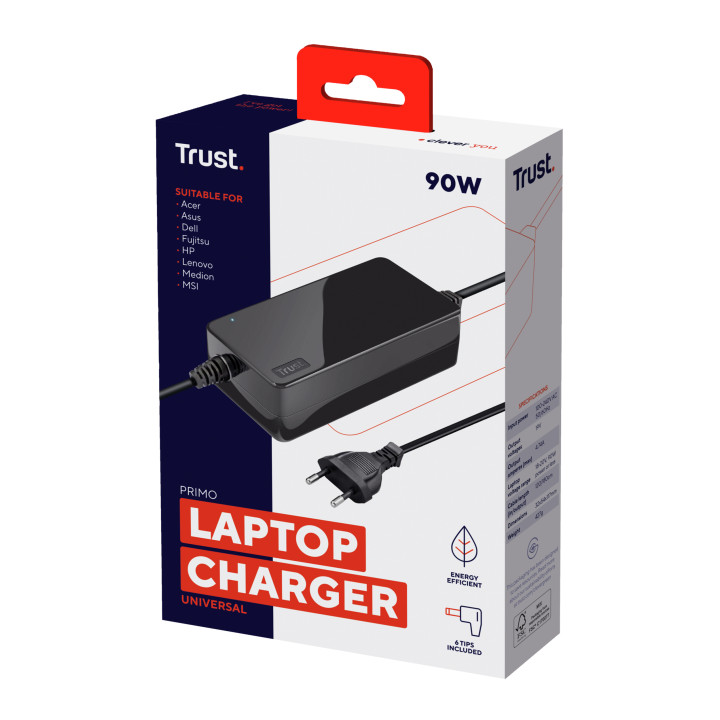 Trust Primo Chargeur universel 90 W pour ordinateur portable — vue 3