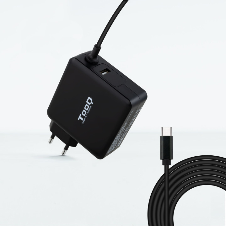 TooQ TQLC-USBC65PD adaptateur de puissance & onduleur Intérieure 65 W Noir — vue 1