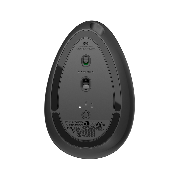 Logitech MX Vertical Graphite — vue constructeur 5