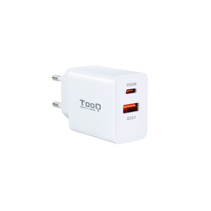 TooQ TQWC-2SC04WT chargeur d'appareils mobiles Universel Blanc Secteur Charge rapide Intérieure — vue 1