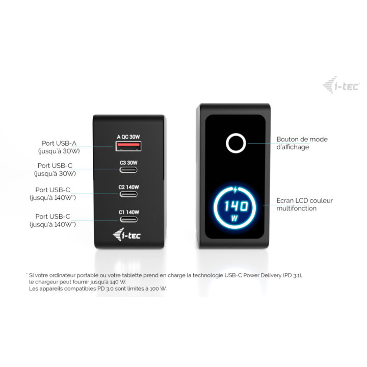 i-tec 140W Intelligent Multiport USB Charger — vue 4