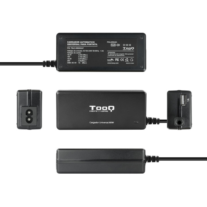 TooQ TQLC-65BS02AT adaptateur de puissance & onduleur Intérieure 65 W Noir — vue 4