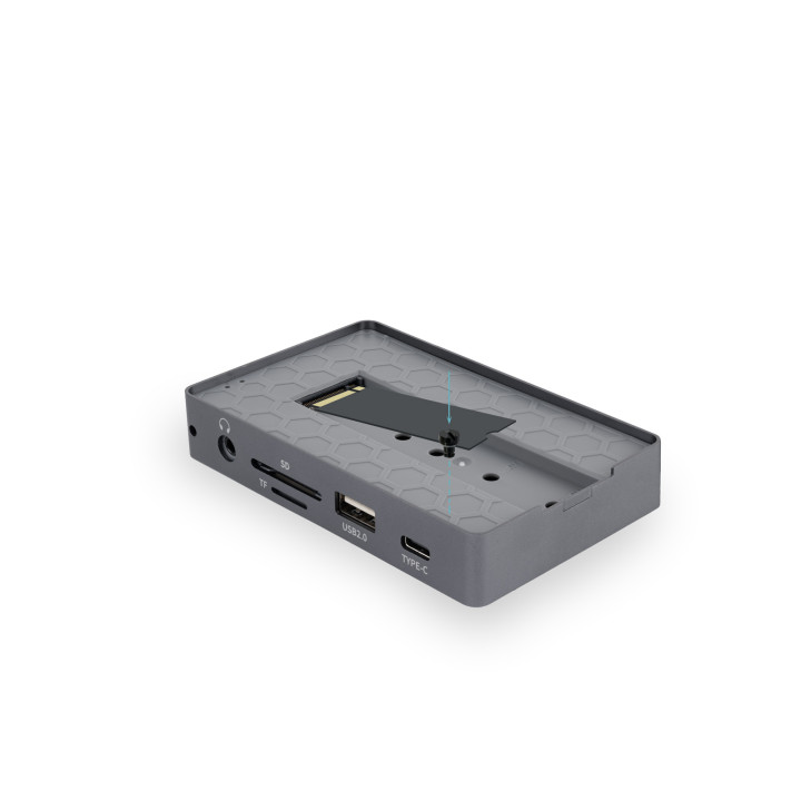 TooQ TQE-2242G Boîtier de disques de stockage Enceinte ssd Gris M.2 — vue 5