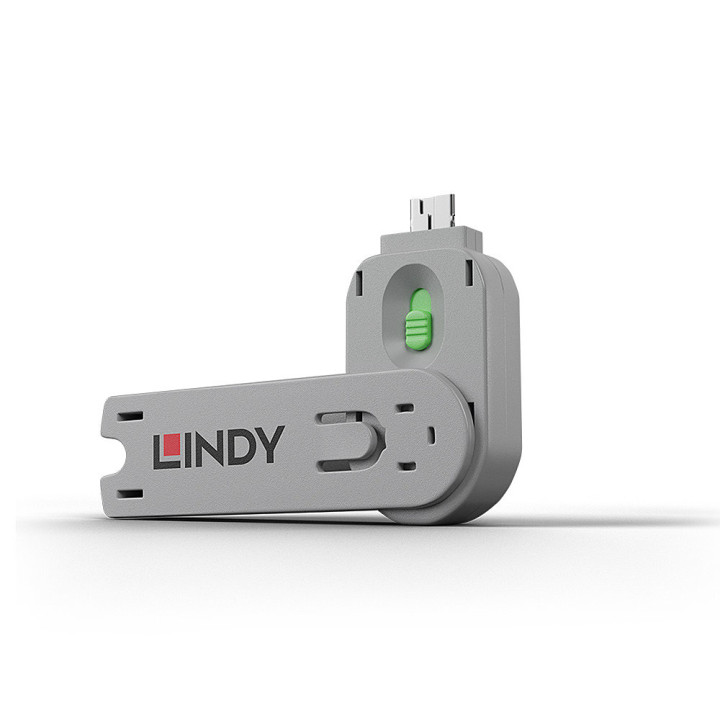 Lindy Clé pour bloqueur de port USB A, Vert — vue 1