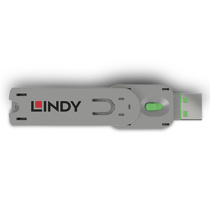 Lindy Clé pour bloqueur de port USB A, Vert — vue 2