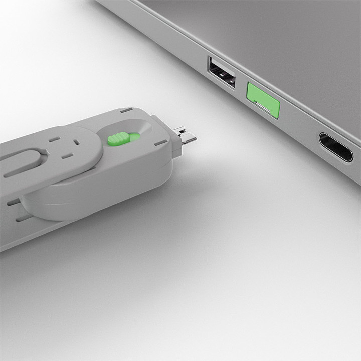 Lindy Clé pour bloqueur de port USB A, Vert — vue 4