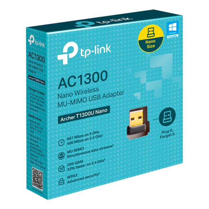TP-Link Archer T1300U Nano WLAN 867 Mbit/s — vue 3