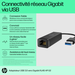 HP Adaptateur USB 3.0 RJ45 vers Gigabit G2 — vue 1