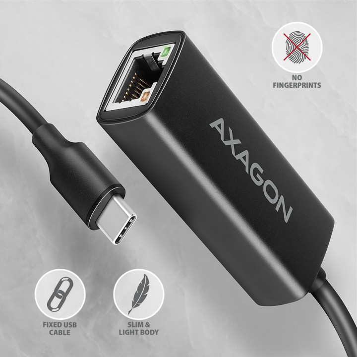 Axagon ADE-ARC USB-C 3.2 Gen 1 - Gigabit Ethernet 10/100/1000 Adapter - Adapter - Digital/Daten 1000 Mbit/s — vue 4