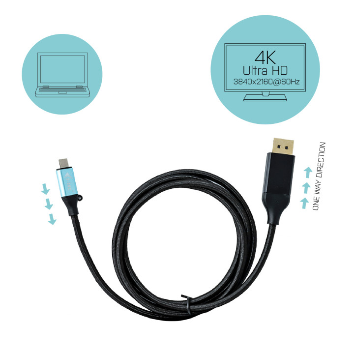 i-tec USB-C DisplayPort Cable Adapter 4K / 60 Hz 150cm — vue 5