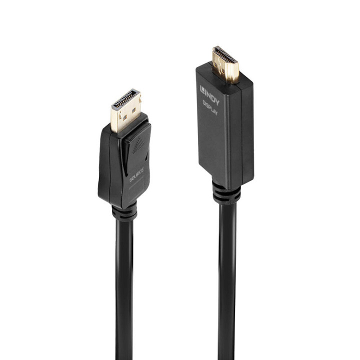 Lindy Câble adaptateur DisplayPort vers HDMI 4K30Hz, 2m — vue 1