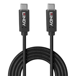 Lindy 36975 câble USB USB 3.2 Gen 2x2 1,5 m USB C 20 Gbit/s 100 W Noir