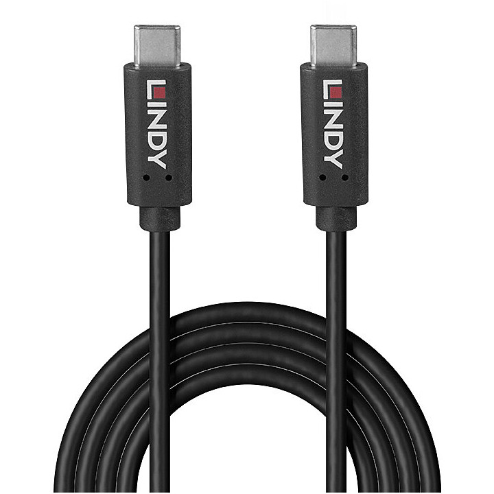 Lindy 36975 câble USB USB 3.2 Gen 2x2 1,5 m USB C 20 Gbit/s 100 W Noir — vue 1