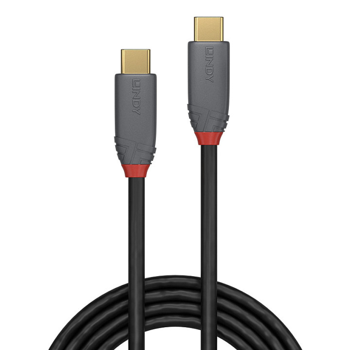 Lindy Câble USB 3.2 type C vers C, 20Gbit/s, 100W, PD, Anthra Line, 1.5m — vue 2