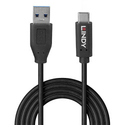 Lindy 36971 câble USB USB 3.2 Gen 2 (3.1 Gen 2) 1 m USB A USB C 10 Gbit/s 15 W Noir